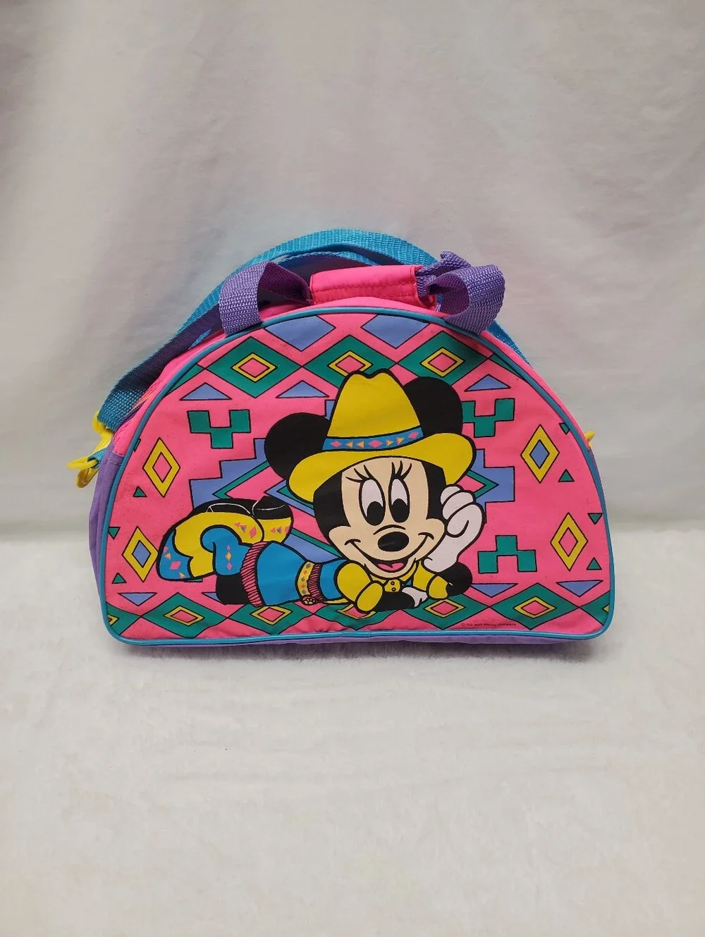 Nwot Vintage 1990s Disney Cowgirl Minnie Mouse Duffle Bag Purse